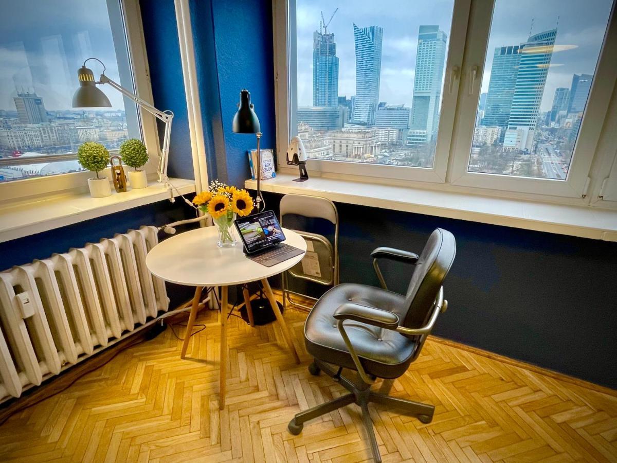 Super Apartament Blue Scisle Centrum Dwie Linie Metra Netflix Wifi 300 Mbs Panorama Miasta وارسو المظهر الخارجي الصورة