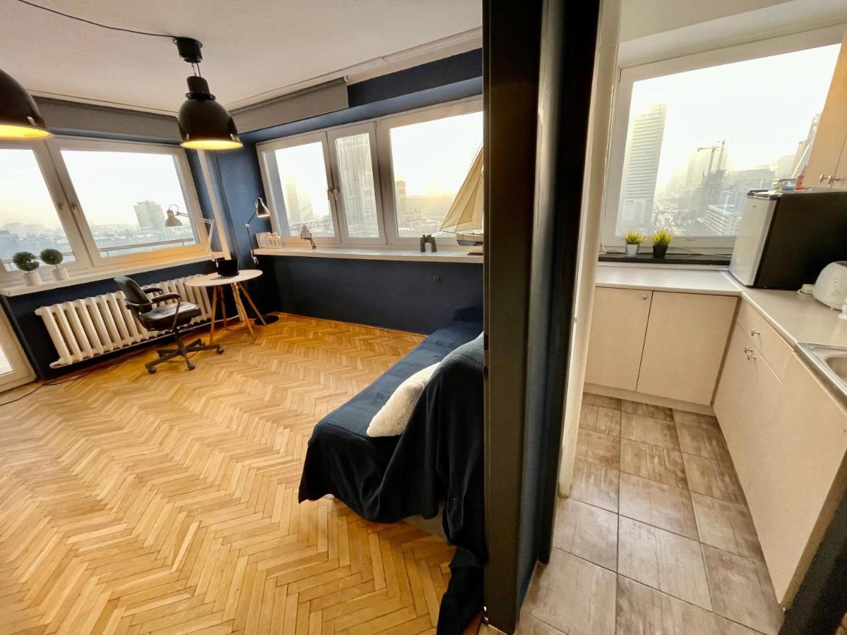 Super Apartament Blue Scisle Centrum Dwie Linie Metra Netflix Wifi 300 Mbs Panorama Miasta وارسو المظهر الخارجي الصورة