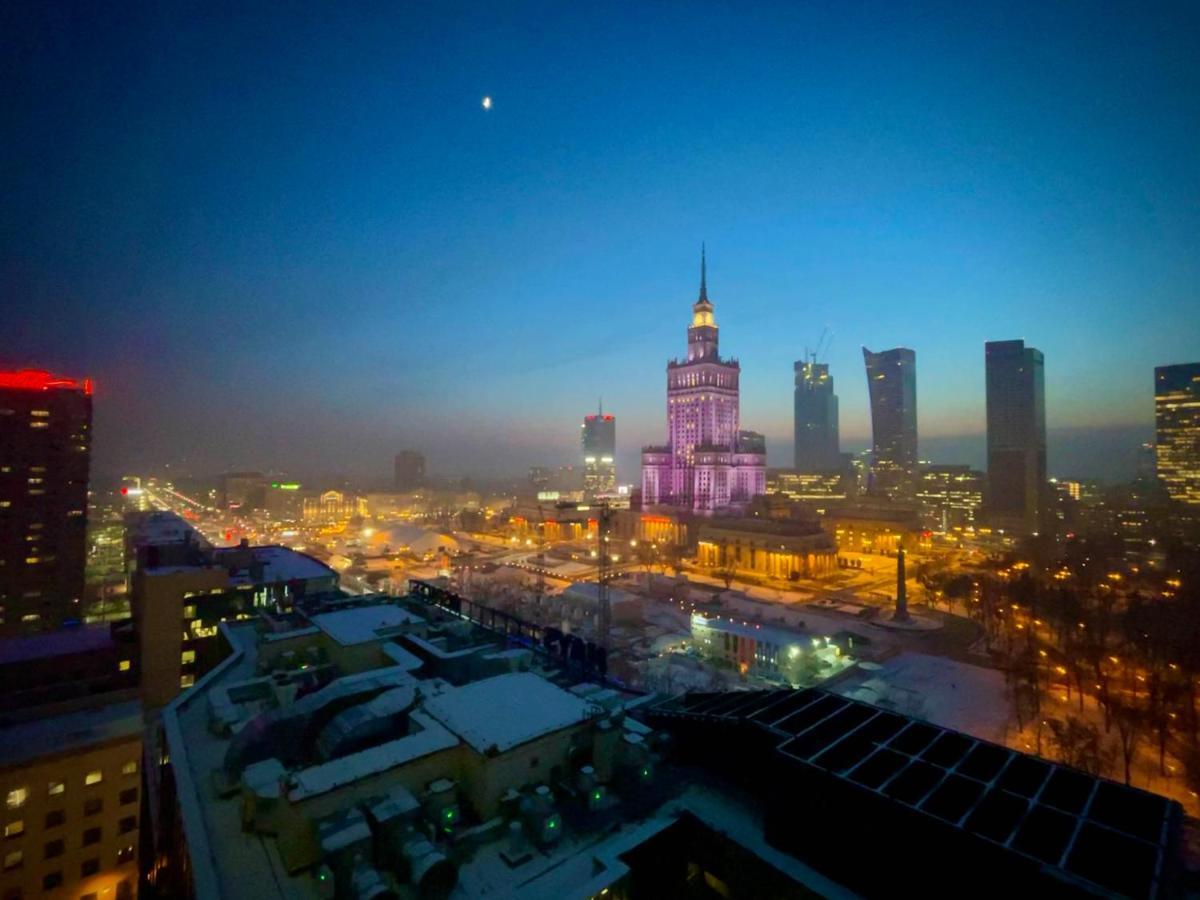 Super Apartament Blue Scisle Centrum Dwie Linie Metra Netflix Wifi 300 Mbs Panorama Miasta وارسو المظهر الخارجي الصورة