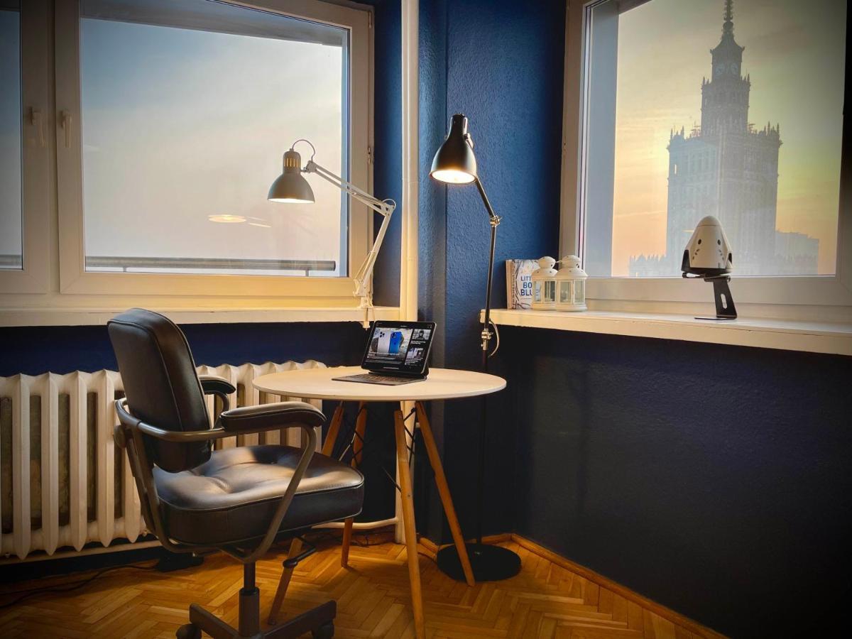 Super Apartament Blue Scisle Centrum Dwie Linie Metra Netflix Wifi 300 Mbs Panorama Miasta وارسو المظهر الخارجي الصورة