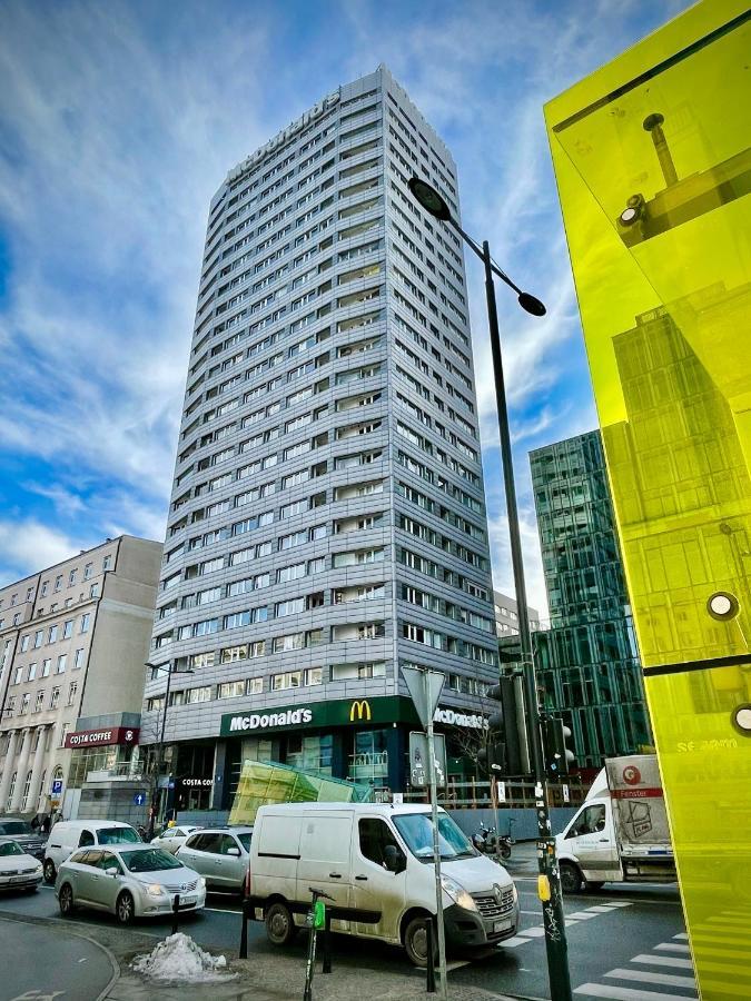 Super Apartament Blue Scisle Centrum Dwie Linie Metra Netflix Wifi 300 Mbs Panorama Miasta وارسو المظهر الخارجي الصورة