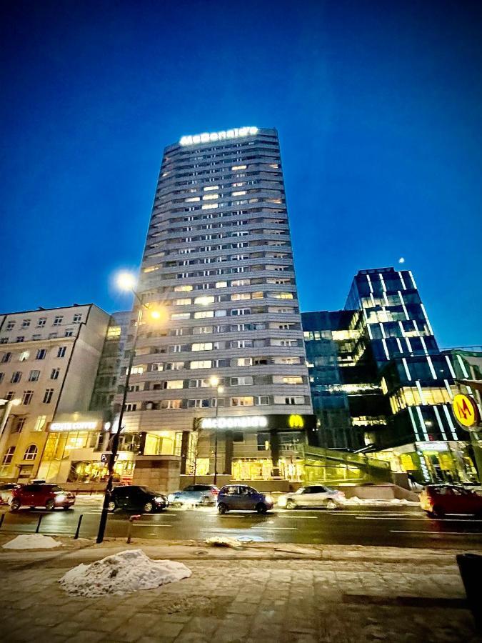 Super Apartament Blue Scisle Centrum Dwie Linie Metra Netflix Wifi 300 Mbs Panorama Miasta وارسو المظهر الخارجي الصورة