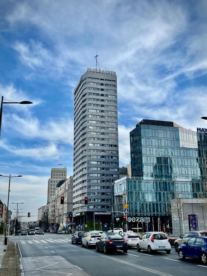 Super Apartament Blue Scisle Centrum Dwie Linie Metra Netflix Wifi 300 Mbs Panorama Miasta وارسو المظهر الخارجي الصورة