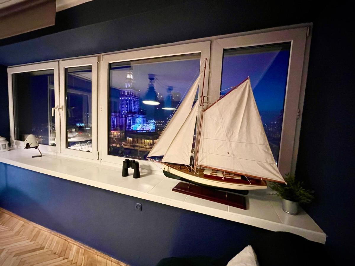 Super Apartament Blue Scisle Centrum Dwie Linie Metra Netflix Wifi 300 Mbs Panorama Miasta وارسو المظهر الخارجي الصورة
