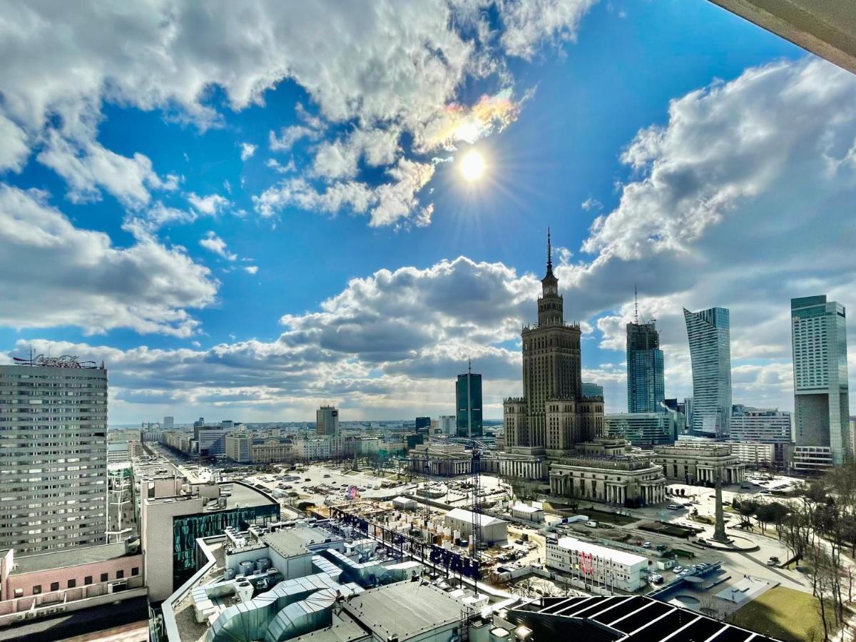 Super Apartament Blue Scisle Centrum Dwie Linie Metra Netflix Wifi 300 Mbs Panorama Miasta وارسو المظهر الخارجي الصورة